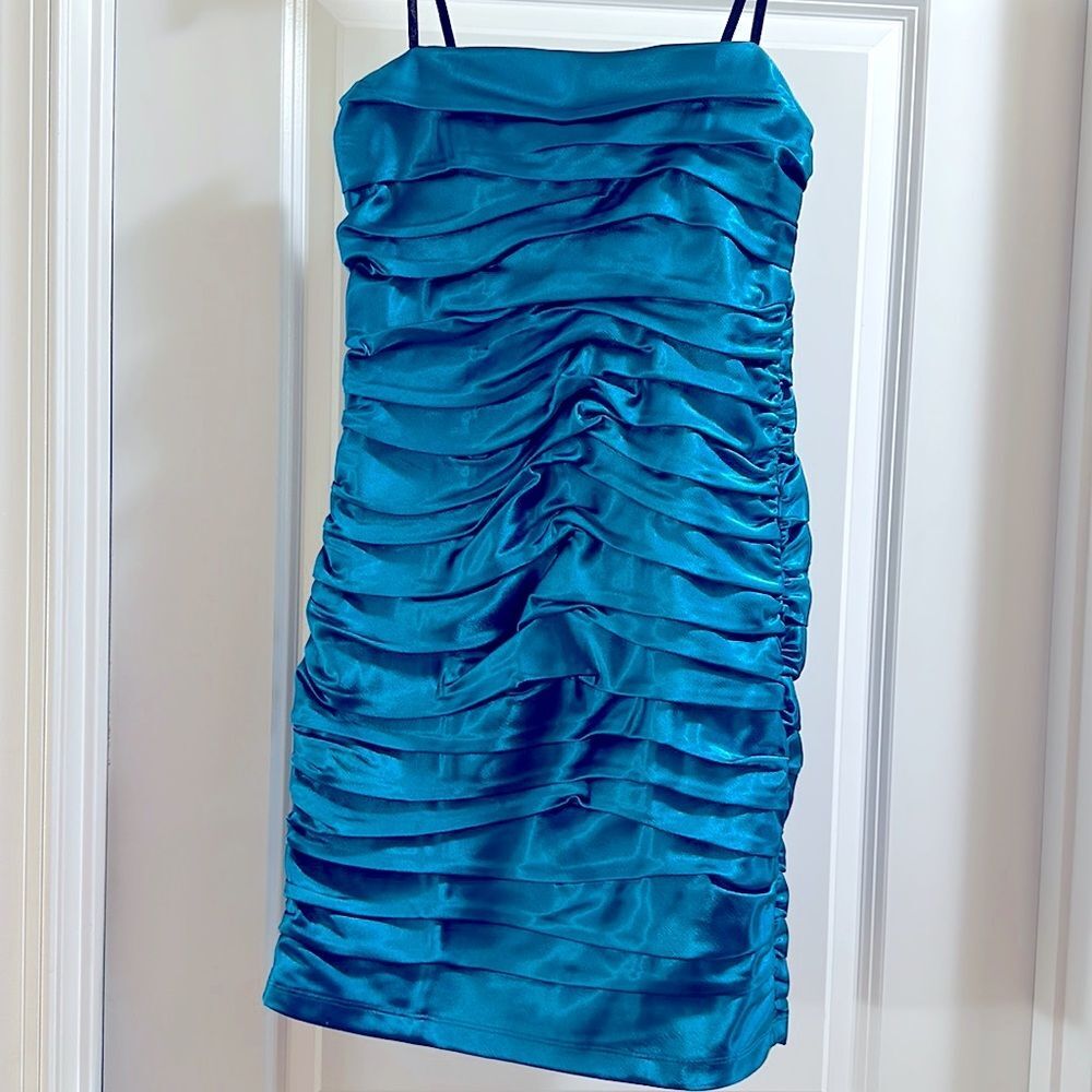 City Studio Junior’s Teal Strapless Dress - Size 5